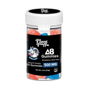 Moon Chews Delta-8 THC Gummies Strawberry x Blue Razz 500mg 20ct